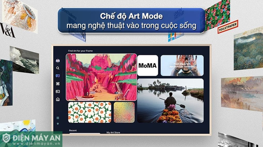 Smart Tivi Khung Tranh The Frame QLED Samsung AI 4K 75 inch QA75LS03F (75LS03F)